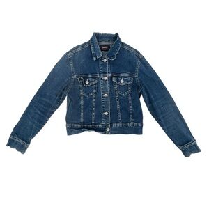 Just Usa Jeans Pointed Collar Denim Jean Jacket Size Small Women's